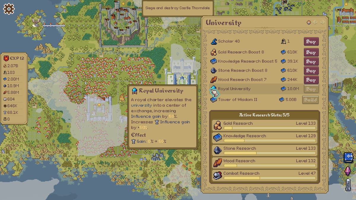 Crownhold Buildings and Upgrades